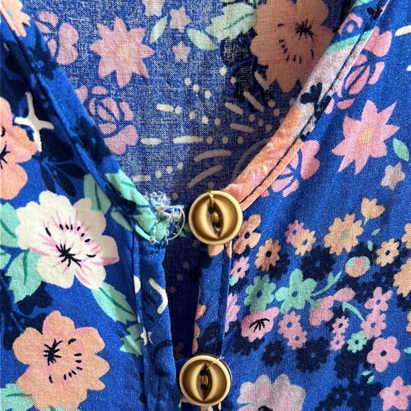 Shareen casual blue floral mini dress size 8 - Picture 5 of 10